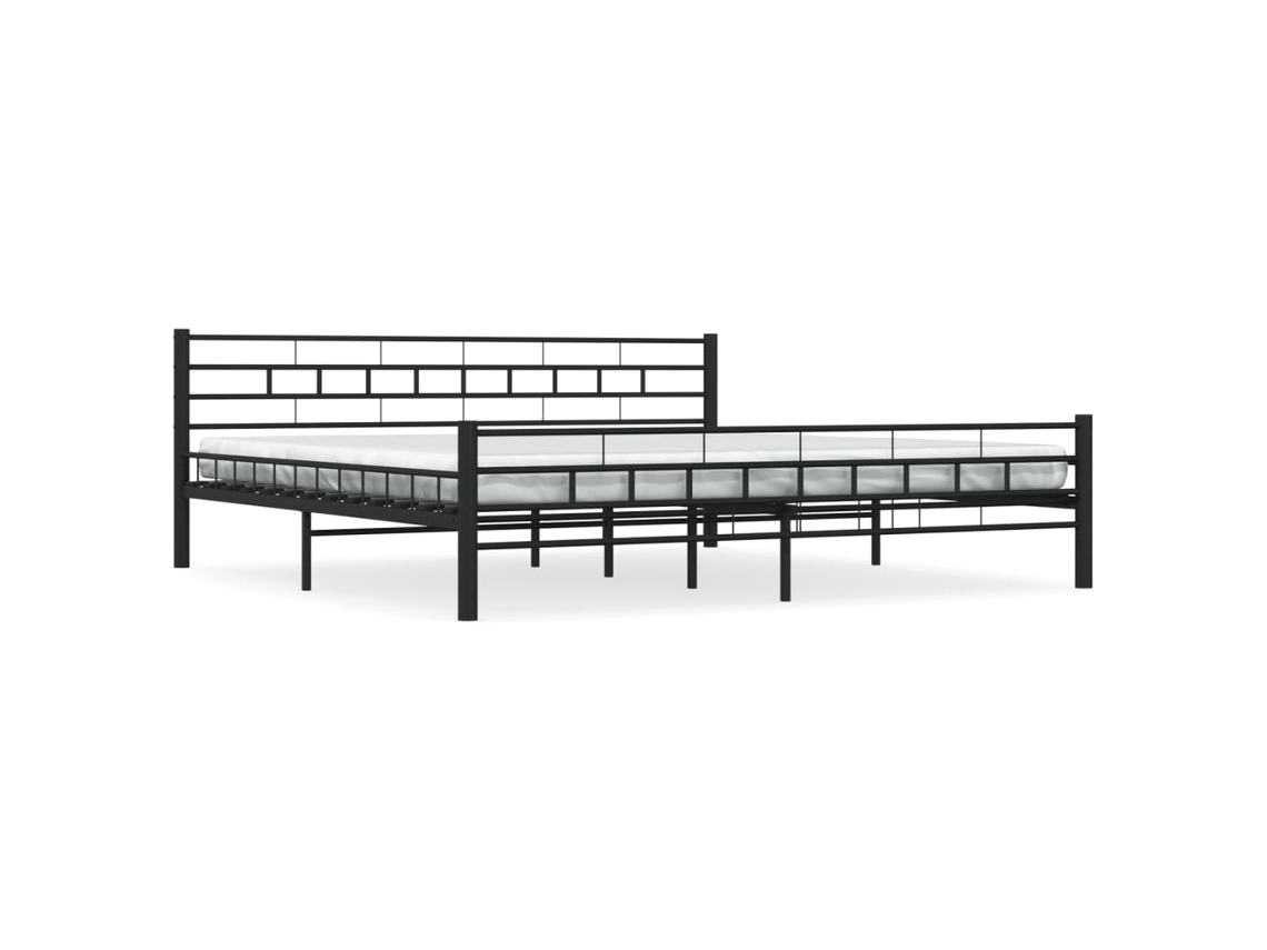 Estrutura de Cama 200x200 Cm Aço Preto MAISON EXCLUSIVE