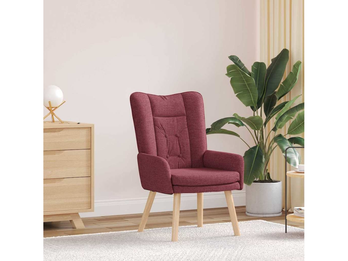 Vidaxl Poltrona Vinho Vermelho 63 X 67 X 94 Cm Tecido E Contraplacado