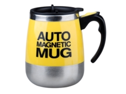(modelo Com Bateria Amarela) Caneca Térmica Automática De Aço Inoxidável Com Agitador Magnético, Caneca Térmica Inteligente E Criativa