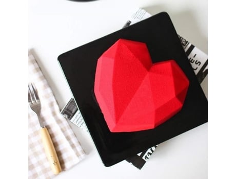 Xm1-Cake Mold 1 Pc Fashion Silicone Diamond Love Heart Shaped Cake Mold Sobremesa Bolo Mousse Moldes B SHLK