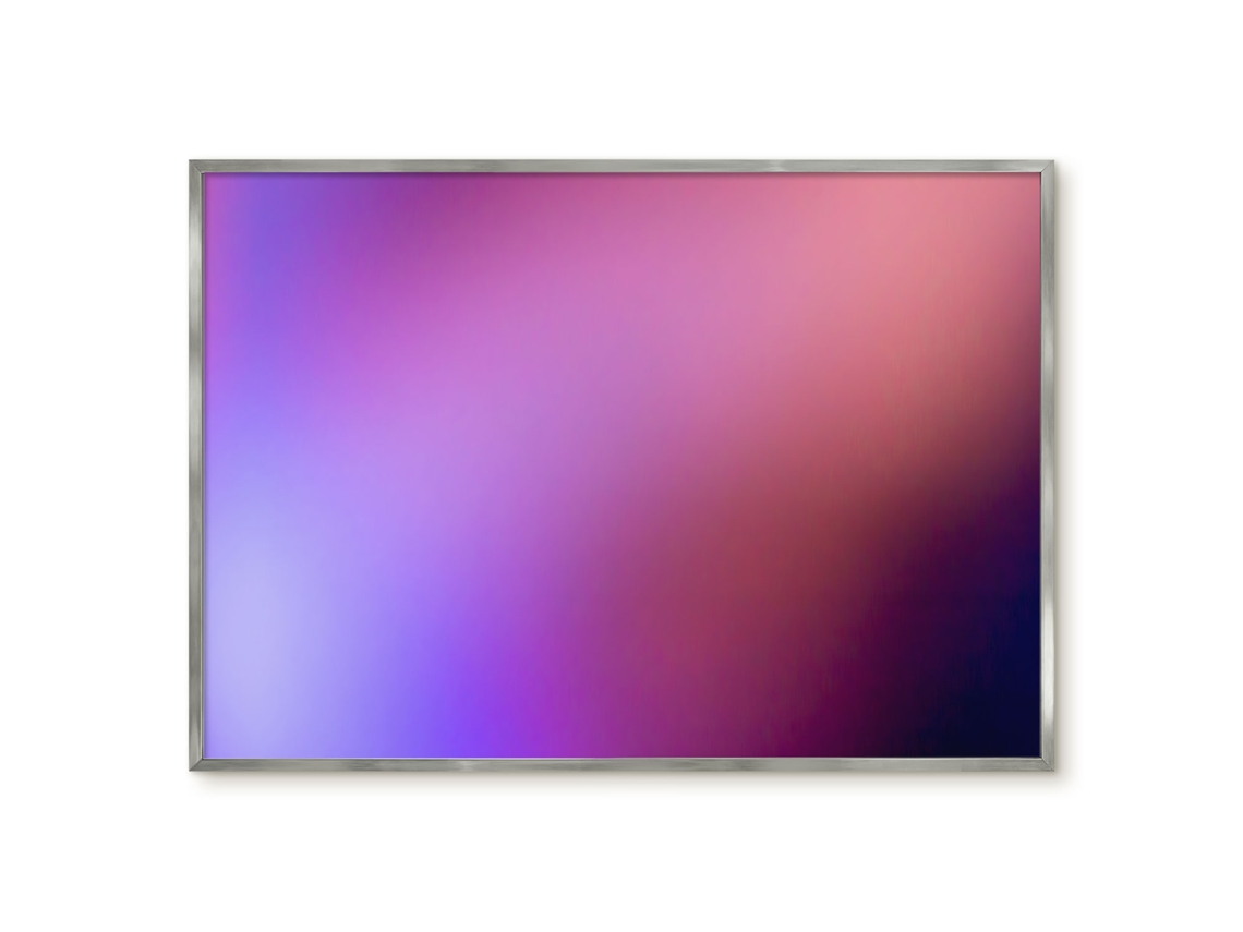 Quadro de vidro magnético com gradiente sutil para o hall Espelharte (100x70 cm)