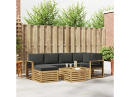 Vidaxl Conjunto De Sofás Para Exterior 7 Pcs Branco E Antracite