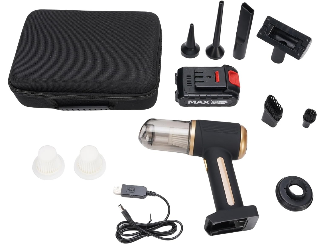 Aspirador De Pó Automotivo Sem Fio Zjchao 60w 10000pa, Portátil, Recarregável, Com Sucção Potente Para Uso Interno Do