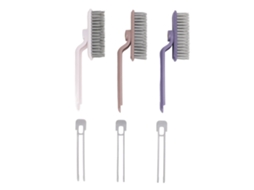 3pcs Escova De Grout Com Cabo Longo Em Forma De V 360 Graus Rotação Para Limpeza De Recessos Banheiro Cozinha Lar