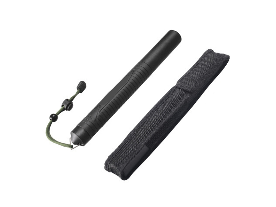 Varilla Telescópica De 3 Secciones Con Mango De Caucho Para Autoprotección Y Seguridad, Interior Y Exterior