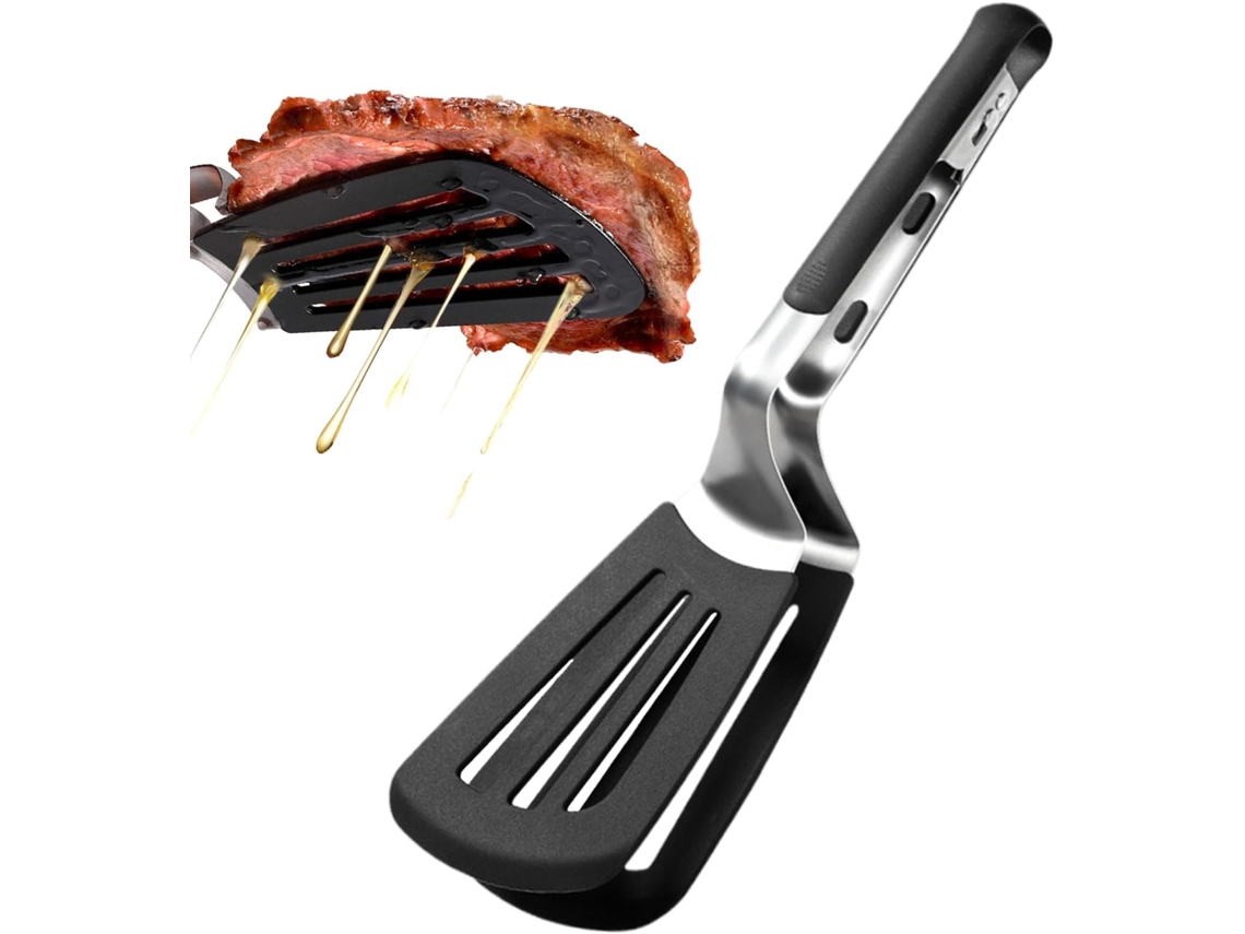 Pinça Para Churrasco Com Espátula Utensílio De Cozinha Grelhar