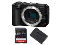 Eos R50 V + 1 Sandisk 256gb Extreme Pro Uhs ii Sdxc + Canon Lp e17 + Ebook “20 Dicas para Fotos Que Impressionam” CANON