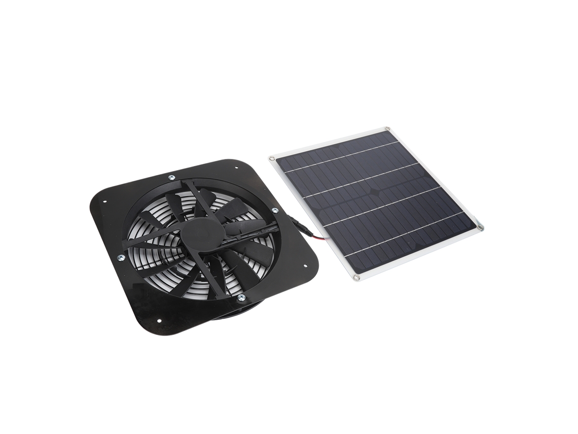 Laxiscreed Ventilador Solar De 100w, Design Circular De 10" Para Energia Limpa E Eficiência