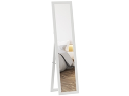 Espelho de Pé Mdf e Vidro Cor Branco Com Veios 37x40x155 cm Homcom