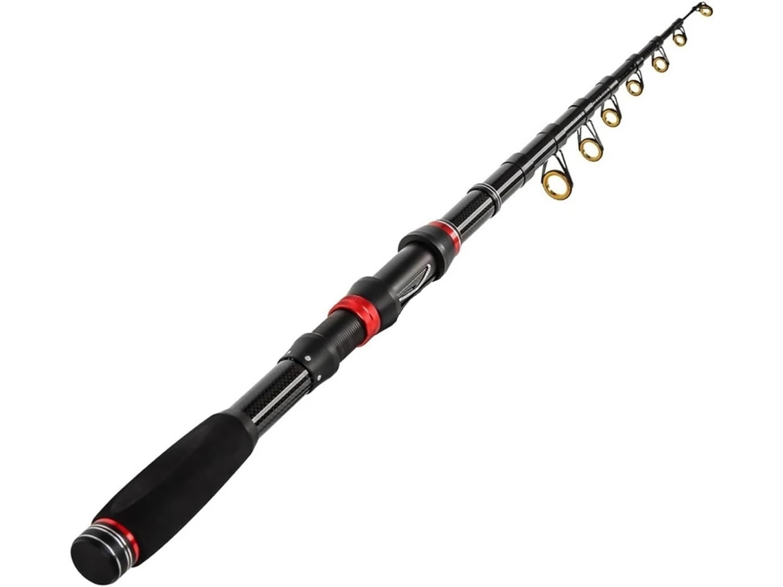 Vara de Pesca Telescópica Durável Iniciantes Portátil Fácil Água Doce S/MARCA