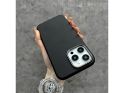 Capa Para Iphone 17 Pro Em Couro Macio Preto, Resistente A Quedas.