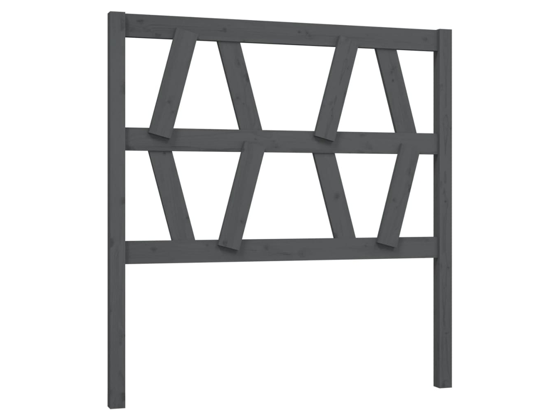 Cabeceira de Cama 106x4x100 Cm Pinho Maciço Cinzento MAISON EXCLUSIVE