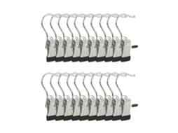 Conjunto 20 Cabides Giratórios De Metal Para Botas