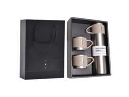 Conjunto de Garrafas Térmicas Aço Inox com Alça Portátil