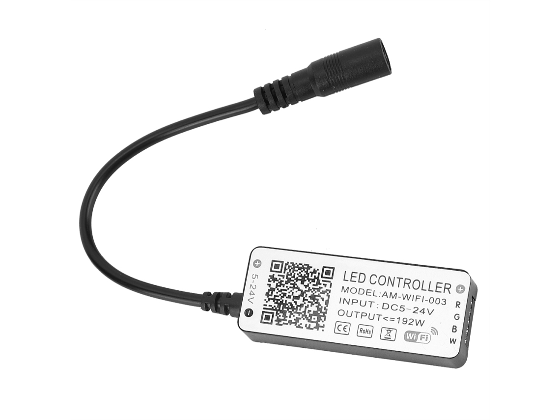 Controlador Wifi De Faixa De Luz Inteligente Laxiscreed Rgbw 4 Canais, Compatível Com Dc 5-24v