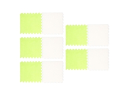 10pcs Tapete De Chão Intertraçado De Espuma Macia Anti-derrapante Cortável Verde Fluorescente Branco
