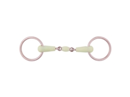 Bridões Articulados Duplos Brigadeiro Apple Mouth 18 Mm Branco 12.5 Cmbr