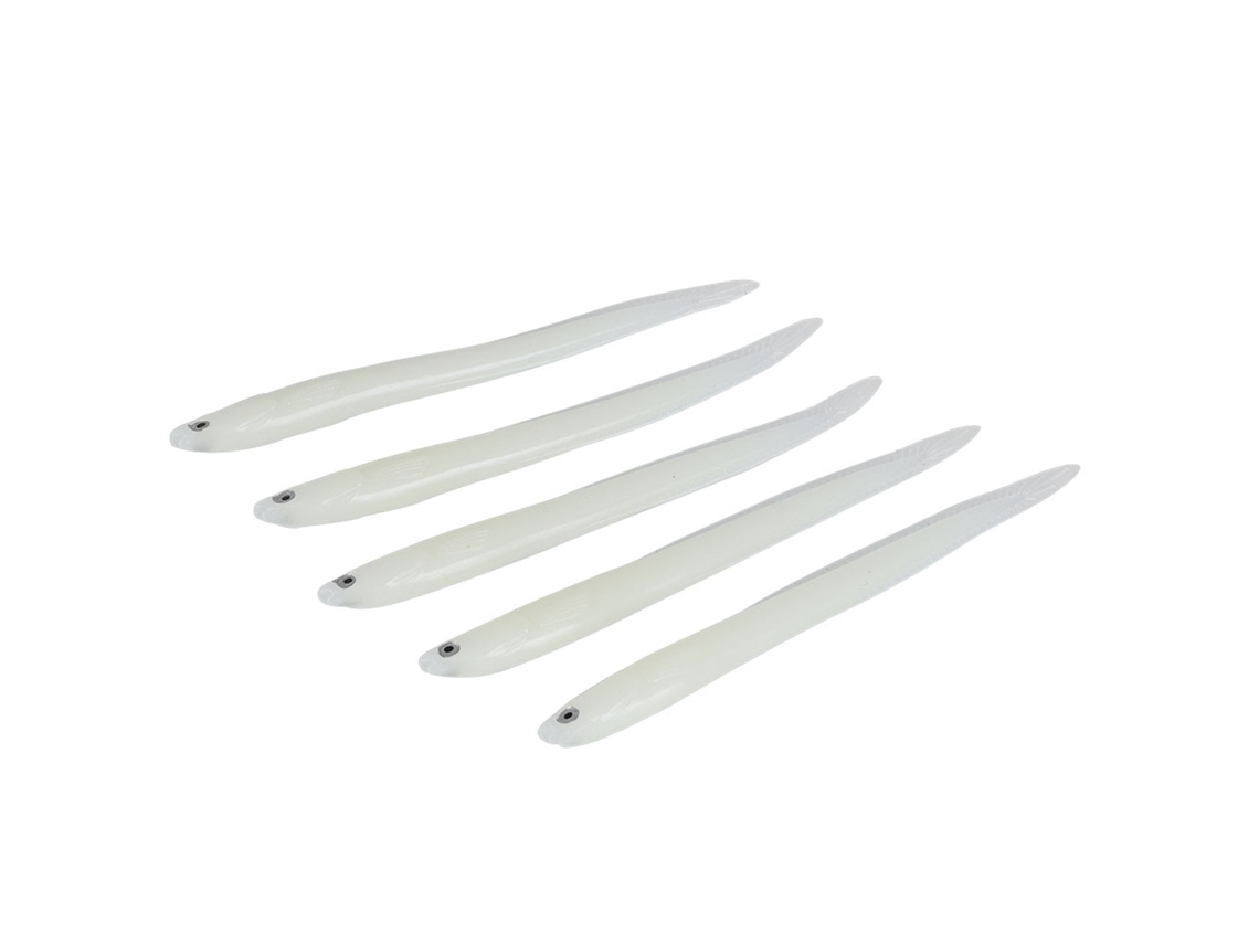 Lure (simulated Eel Loach, Luminous With Eyes) - A Pack Of 5 Soft Small Eel Artificial Baits