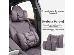 Conjunto de Almofadas de Apoio para Pescoço e Lombar HENTEN HOME Material de Couro Resistente a Manchas, Suporte Macio e Resiliente Roxo