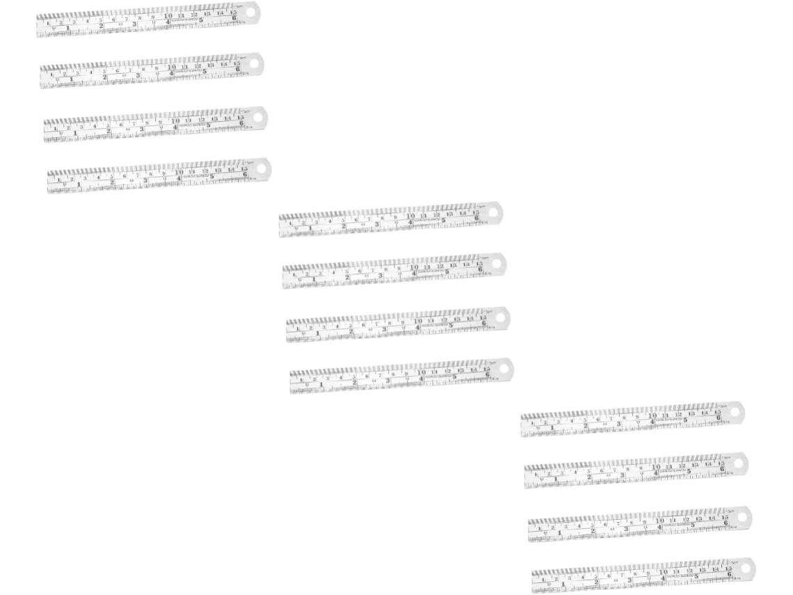 Conjunto De 3 Réguas Com Escala Dupla, Tamanho Pequeno, Padrão