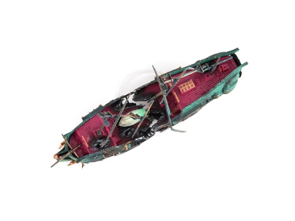 Decoração De Navio Afundado Para Ambiente Aquário Acessório De Peixe