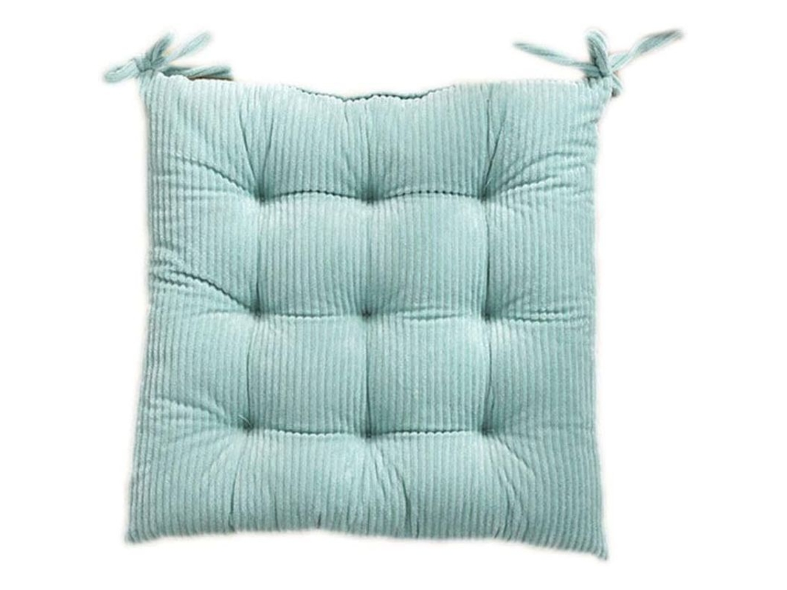 Cojín De Silla De Terciopelo Grueso, Cojín Para Silla Jardín Suave Y Cómodo, 40x40cm, Cor Verde
