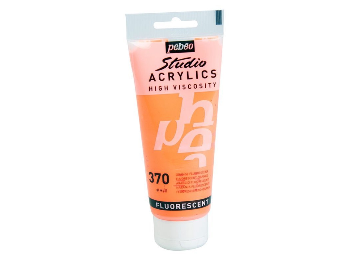 Tinta Acrílica PÉBÉO (Fluorescente - Laranja - 100ml)