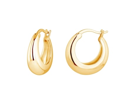 Brincos de argola Febe feitos de prata esterlina e banhados a ouro 18k. Joias Earcandy