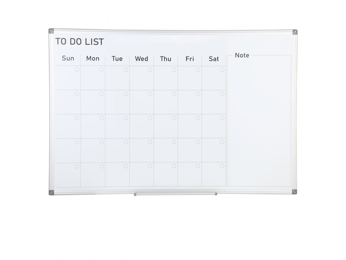 Quadro Branco Magnético Calendário 915x610mm Com Acessórios Tekmaquinas