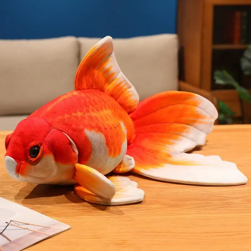 Peixinho Dourado da Sorte Koi de Pelúcia, Almofada Decorativa de Desenho Animado de Peixinho Dourado MDUG (estilo A, 50 Cm)