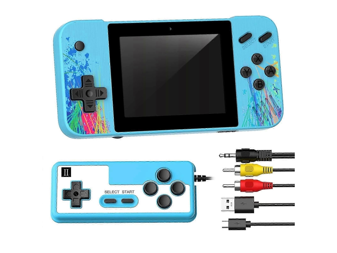 Mini console GOKOCO Macaron com 500 jogos, suporte duplo