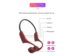 Auriculares de conducción ósea H10, Bluetooth 5.0, 8 GB RAM, MP3, micrófono, IP55, S/MARCA