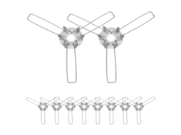 Conjunto De 10 Peças Com Adaptadores Para Cúpula Abajur, Grampos Cúpula, Suportes E Adaptador Mola Cúpula.-aquaforge