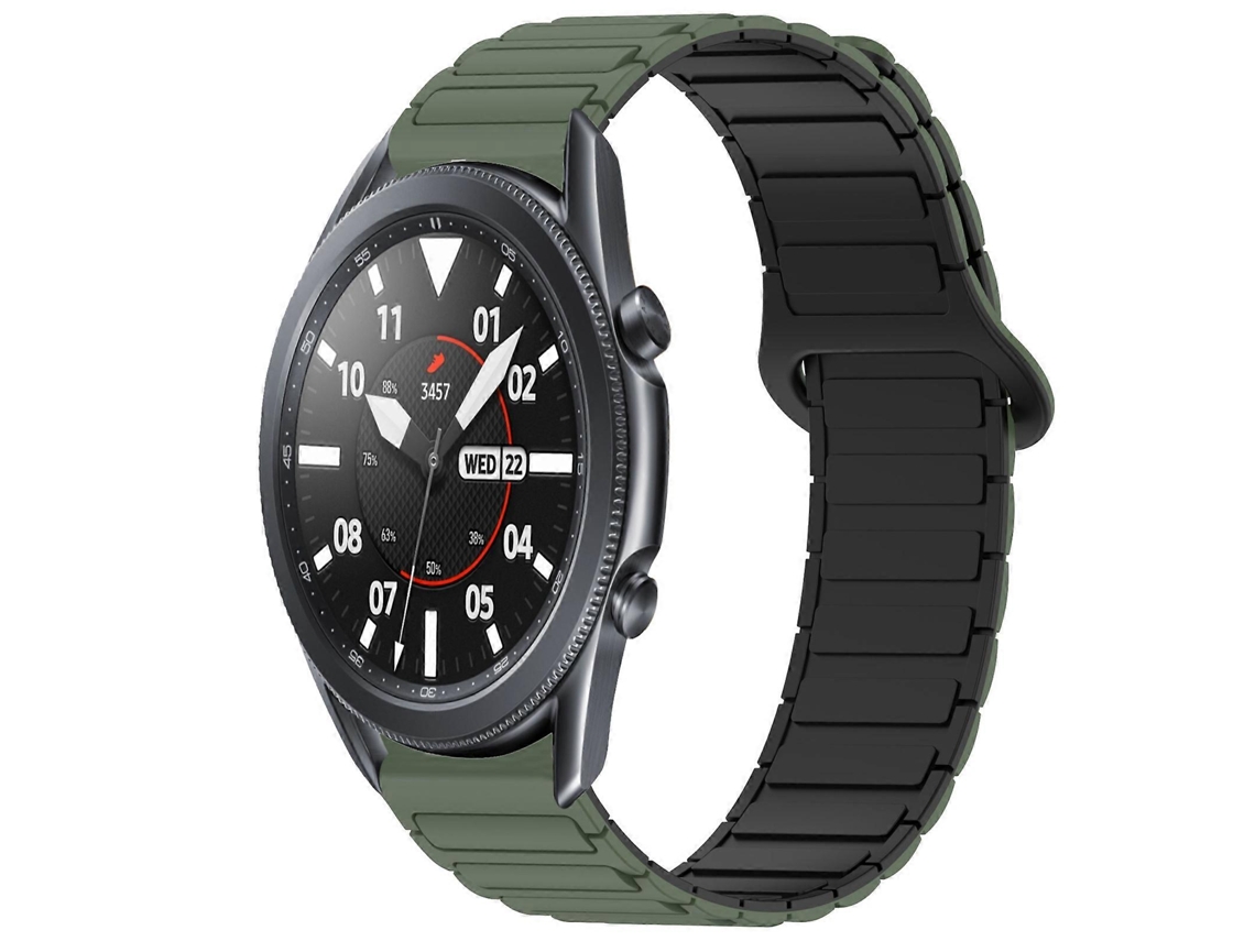 Pulseira De Silicone Com Fecho Magnético Bicolor Para Samsung Galaxy Watch3 45mm