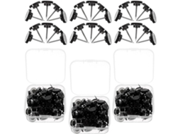Ganchos Para Pendurar Quadros Mikinona E Tachinhas Pretas Transparentes, 150 Peças Em 3 Caixas, Plástico Resistente Para