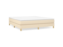 Box Spring Bed, Box Spring Beds Vidaxl Creme Tecido (180 X 200 Cm)
