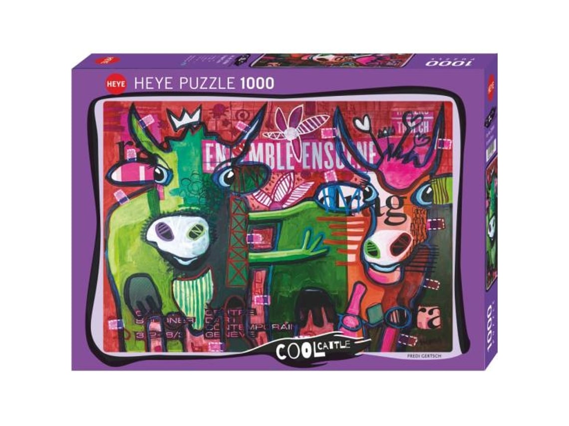 Puzzle 1000 peças Cool Striped Cows (Idade minima recomendada: 14 anos)