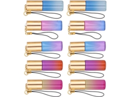 De 10 Frascos Vazios Com Efeito Degradê Para Óleos Essenciais E Perfumes - Design Prático E Elegante