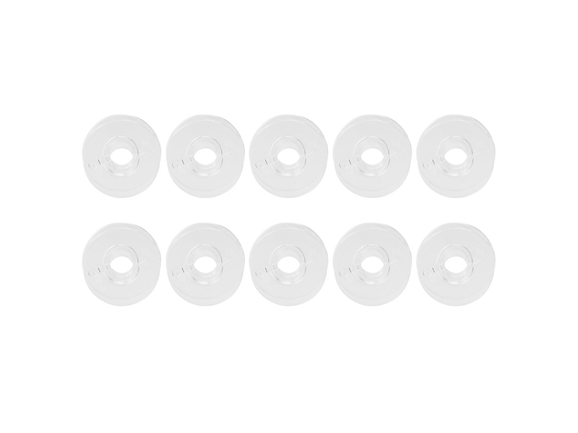 10 carretéis vazios de plástico multifuncionais para máquina de costura, acessórios transparentes S/MARCA