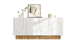 Aparador Moderno 4 Portas U Clean 160x75x38cm