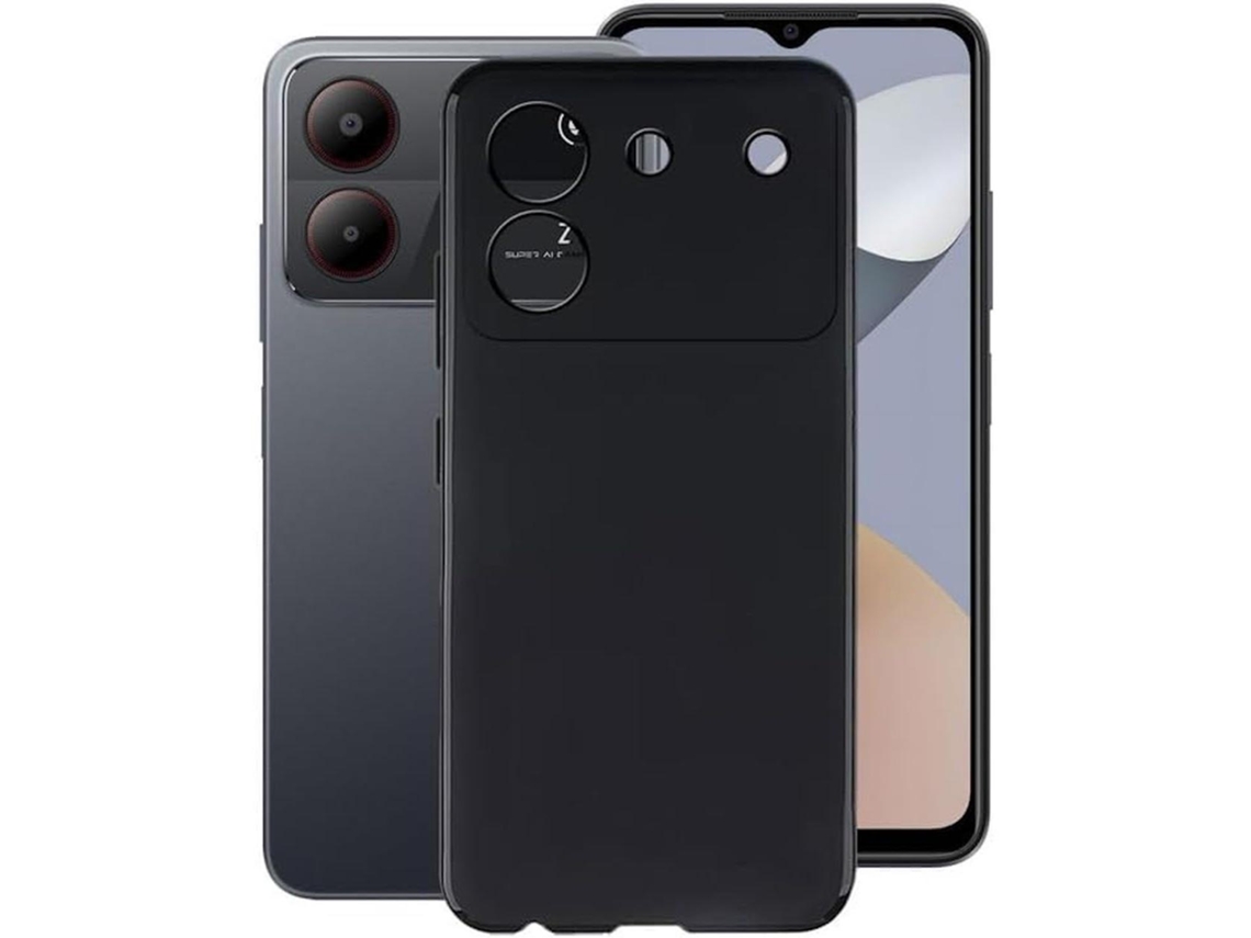 Lurelia Capa Flexível Para Zte Blade A54 (4g), Tpu Gel Preta Com Protetor De Ecrã 2d