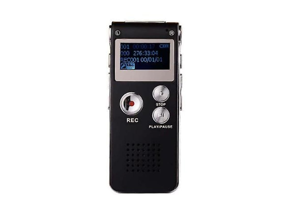 Lurelia Gravador De Voz Digital 8gb Com Usb, Ativação Por Voz, Redução De Ruído Para Reuniões, Entrevistas, Conferências - Preto