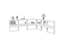 Cabecero en forma de L Librería 180 cm Madera Maciza de Pino Blanco