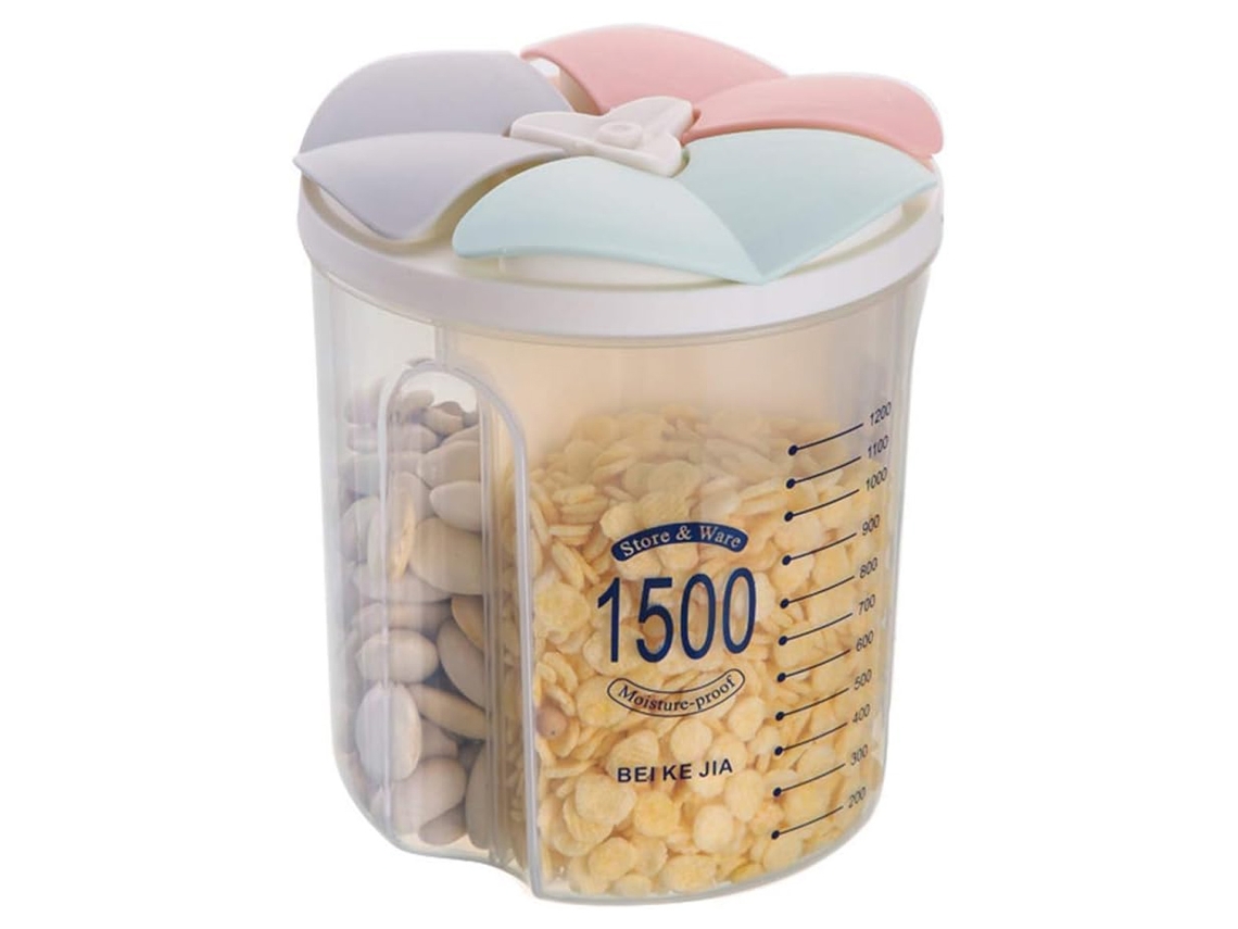 Recipiente Para Armazenamento, 1,5 L, À Prova De Vazamentos, Transparente, Para Organização Doméstica Na Cozinha E Bancada