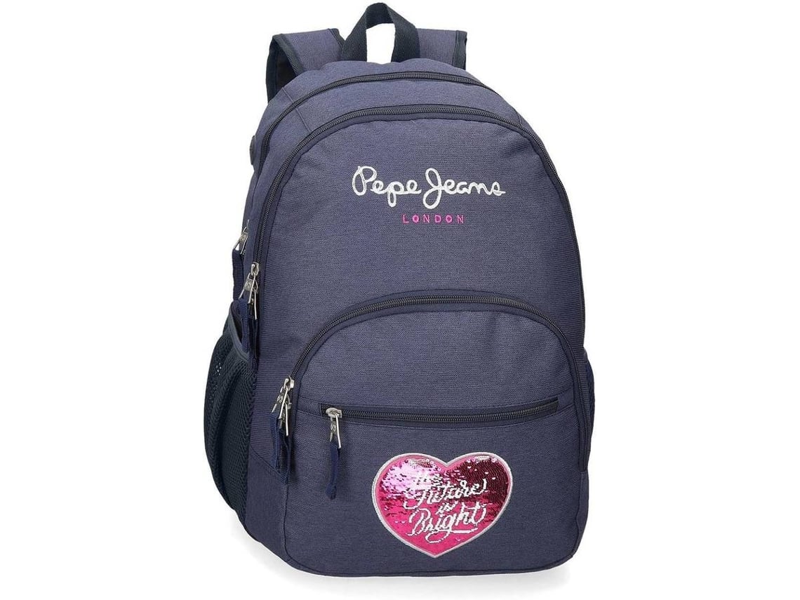 Mochila PEPE JEANS Bright Adaptável (Azul 32 x 44 x 22 cm) Worten.pt
