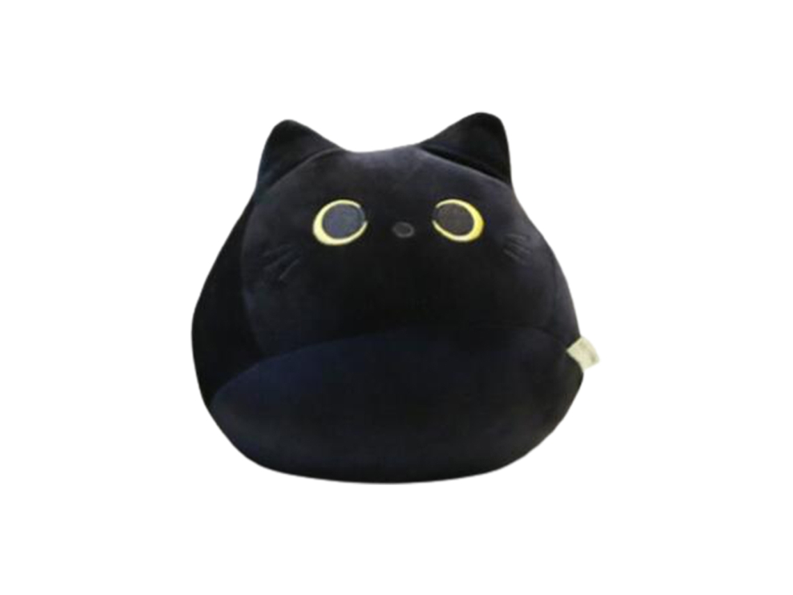 Primerox brinquedo de Pelúcia Gato Preto Almofada de Decoração Presente de Dia Dos Namorados Aniversário