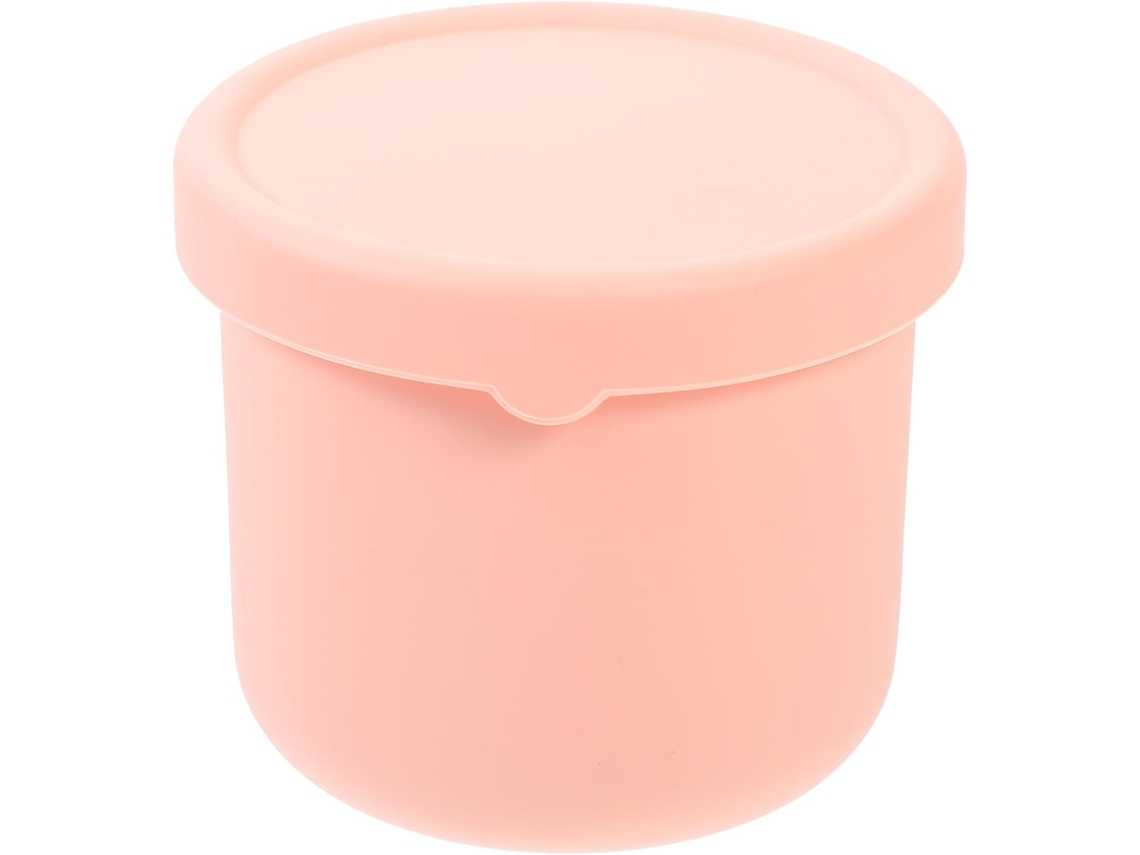 Lancheira Bento De Silicone Rosa 250ml Com Compartimentos, Vedação Hermética E Design À Prova De Vazamentos, Ideal Para