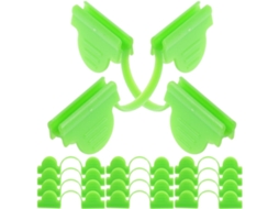 Clipes plásticos AQUAFORGE para jardinagem e poda, 50 unidades