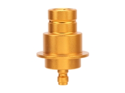 Adaptador de CO2 em liga de alumínio para máquina de refrigerante, conexão rápida de 0,3 polegadas, resistente ao desgaste e de alta dureza, dourado.