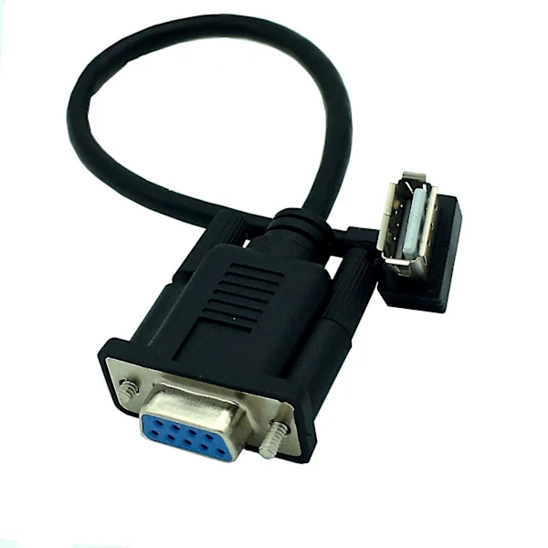 Adaptador/ Conversor De Cabo Serial Plc Rs232 Db9 Fêmea 9 Pinos Para Usb 2.0 A Macho 25 Cm(8 Polegadas)